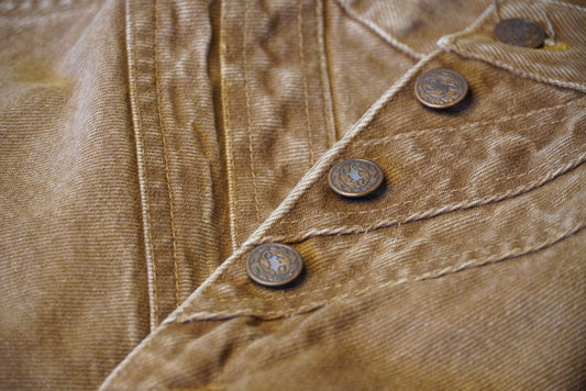 Brown Vintage Roper Jeans with Unique Button Detailing - 27